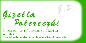 gizella polereczki business card